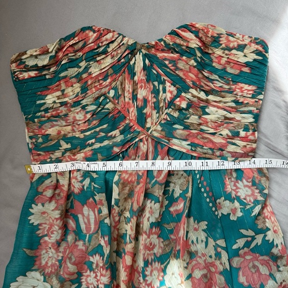 Pearl by Georgina Chapman Strapless Floral Handkerchief Hem Dress - Picture 14 of 14